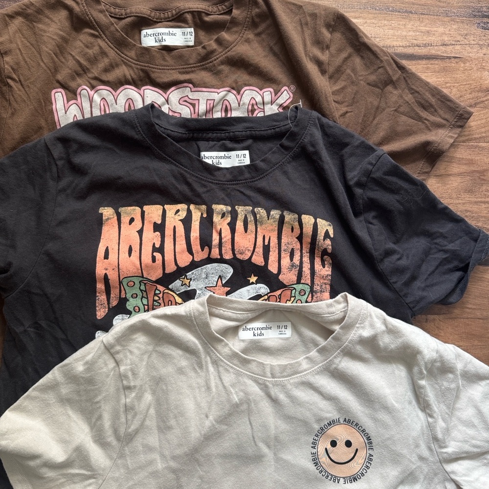 3 Abercrombie & Fitch Graphic T-Shirts